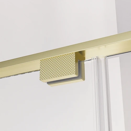 Душевая дверь Veconi Premium Alassio G 130 AL-130-00-G-C4 профиль цвет Брашированное золото стекло прозрачное осветленное