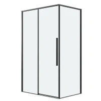Душевой уголок Grossman Galaxy 120x100 120.K33.01.1210.21.00 профиль Черный матовый стекло прозрачное