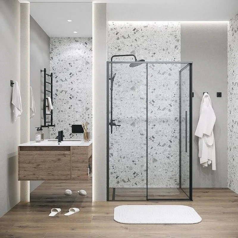 Душевой уголок Grossman Galaxy 120x100 120.K33.01.1210.21.00 профиль Черный матовый стекло прозрачное