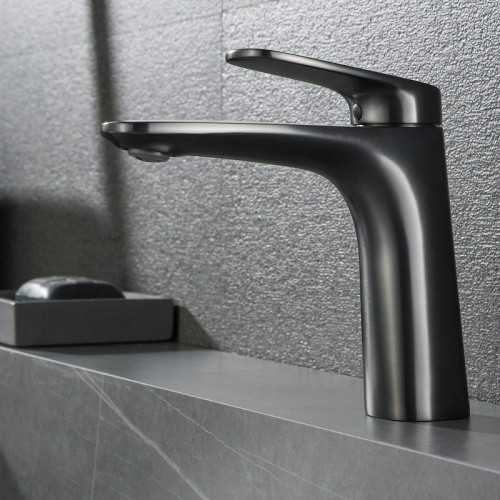 Смеситель для раковины Black&amp;White Universe UK8701MG 8701MG Gun Metal латунь