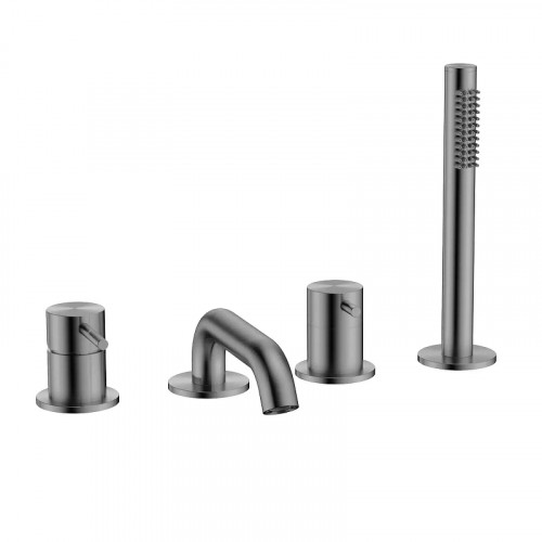 Смеситель на борт ванны AQUAme Siena AQM6219GM цвет Оружейная сталь