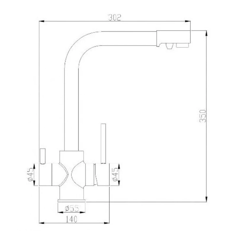 Смеситель для кухни ZorG Steel Hammer SH552CR Хром