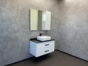 Зеркало со шкафом Comforty Амстердам 95 00004143986 Белый глянец МДФ / ЛДСП, стекло