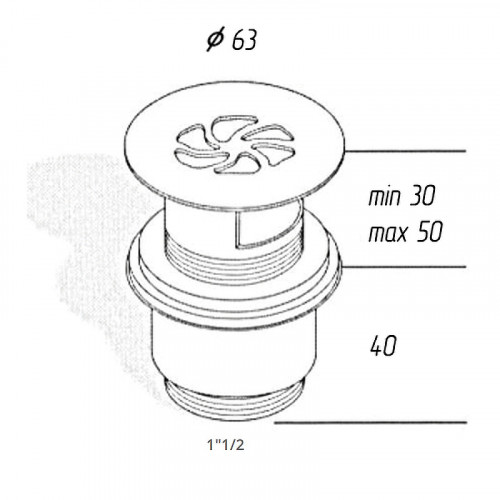 Донный клапан Migliore Ricambi 17958 Золото
