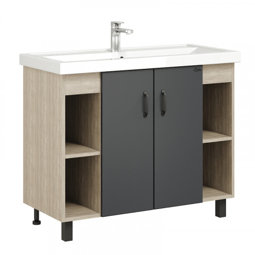 Тумба под раковину Onika Тимбер 100 110010 цвет Дуб сонома Серый