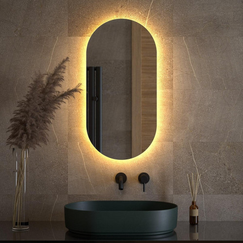 Зеркало Defesto Opti 40х80 DF 2912 с подсветкой 20W-3000K/Без выключателя/Теплый белый свет