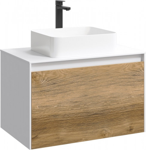 Корпус тумбы под раковину Aqwella 5 Stars Mobi 80 MOB0108W подвесной Белый МДФ / ЛДСП