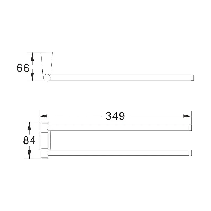 Полотенцедержатель Shevanik SG57T SG5707T поворотный цвет Оружейная сталь