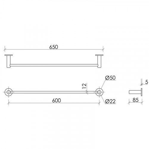 Полотенцедержатель Sancos Base SC9024BG Золото брашированное
