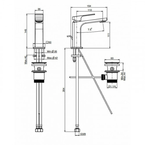 Смеситель для раковины Fima Carlo Frattini Fit F3381CR Хром