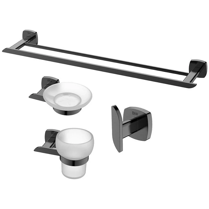 Набор аксессуаров для ванной Black&White Gravity GA-7810GM 7810GM Gun Metal
