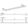 Набор аксессуаров для ванной Black&White Gravity GA-7810GM 7810GM Gun Metal