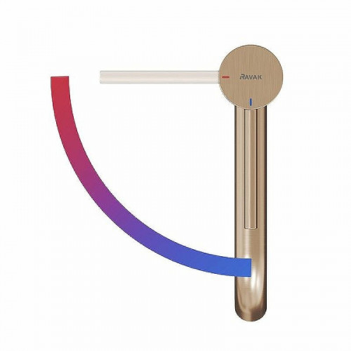 Смеситель для раковины Ravak Espirit BeCool ES 015.61RGB X070408 Розовое золото