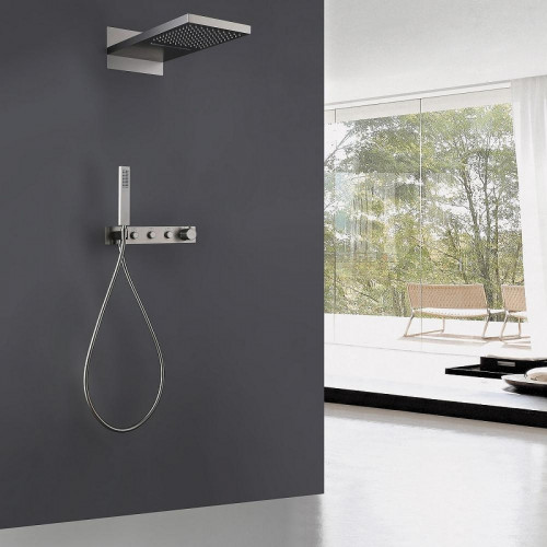 Душевая система Abber Rund AF8752SP c термостатом цвет Сатин