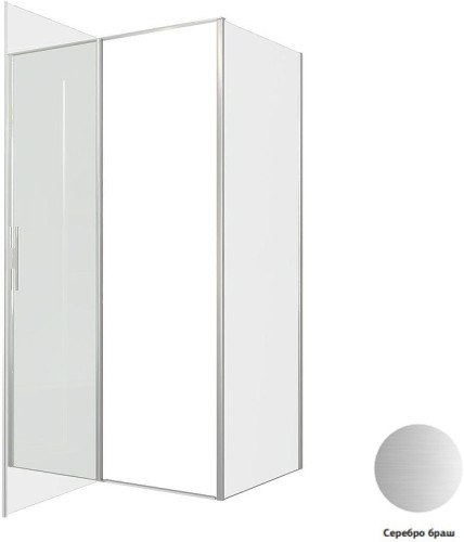 Душевой уголок Allen Brau Priority 120x80 3.31032.BA+3.31041.BA цвет профиля Серебро браш стекло прозрачное
