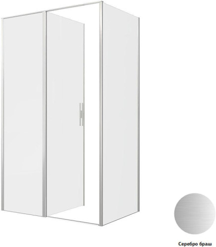 Душевой уголок Allen Brau Priority 120x80 3.31032.BA+3.31041.BA цвет профиля Серебро браш стекло прозрачное