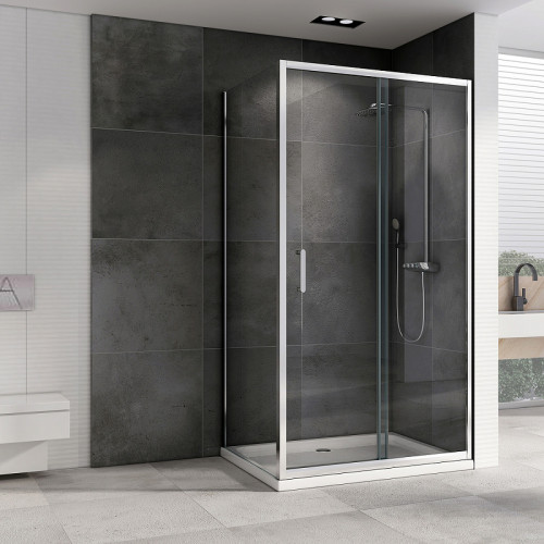 Душевой уголок Abber Schwarzer Diamant 120x50 AG301205-S505 профиль Хром стекло прозрачное