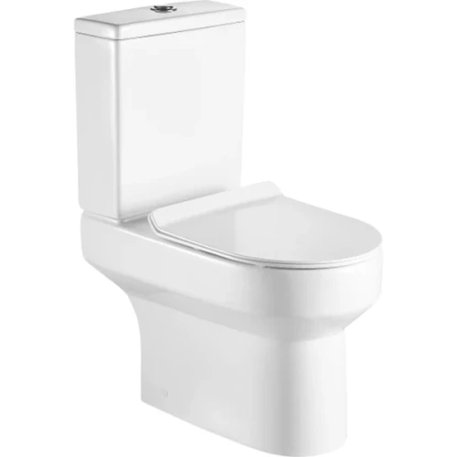 Унитаз компакт Aquanet Logic-C Rimless 240210 без бачка с сиденьем Микролифт фаянс напольный