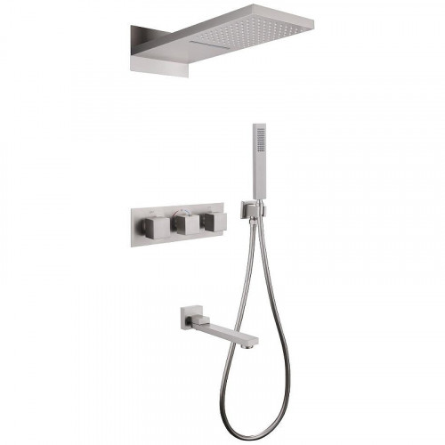 Душевая система Abber Daheim AF8253SP с термостатом цвет Сатин