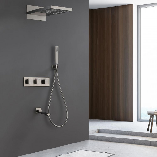 Душевая система Abber Daheim AF8253SP с термостатом цвет Сатин