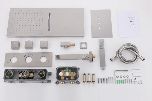 Душевая система Abber Daheim AF8253SP с термостатом цвет Сатин