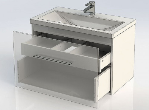 Тумба под раковину Aquanet Порто 70 241747 подвесной Белая МДФ / ЛДСП