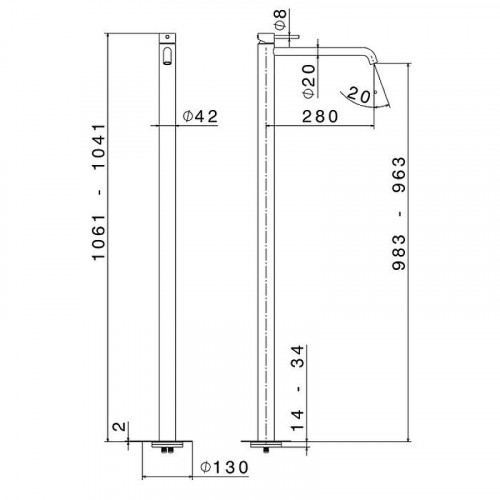 Смеситель для раковины Newform X-Steel 316 69618EX.59.064 цвет Gun Metal