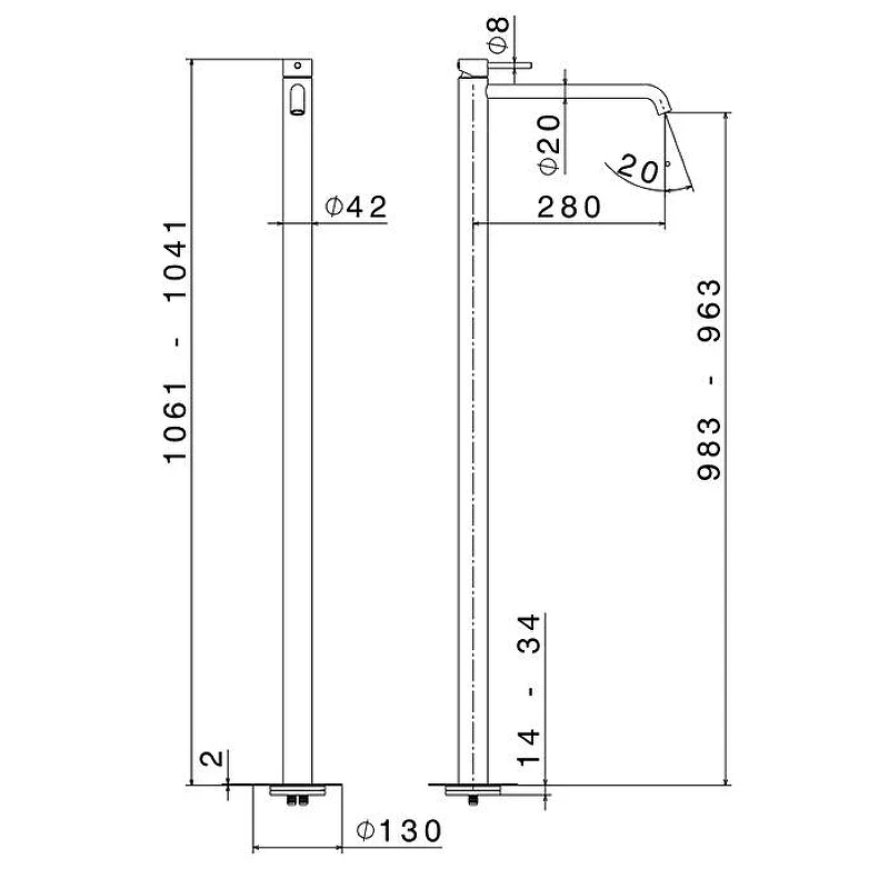Смеситель для раковины Newform X-Steel 316 69618EX.59.064 цвет Gun Metal