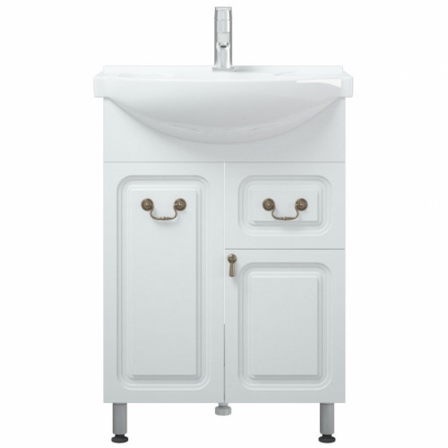 Тумба под раковину Corozo Элегия ретро 60 SD-00000010 Белая МДФ / ЛДСП