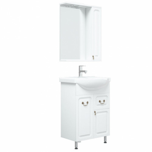 Тумба под раковину Corozo Элегия ретро 60 SD-00000010 Белая МДФ / ЛДСП