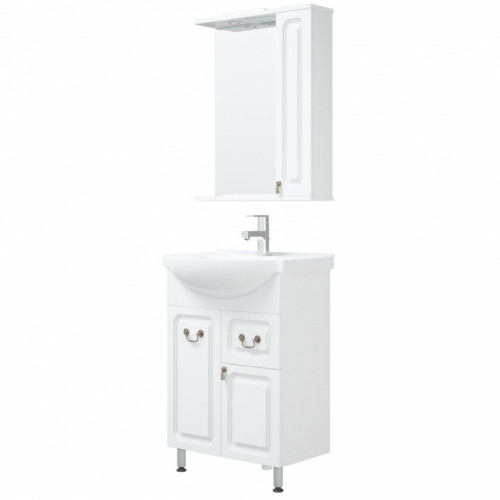 Тумба под раковину Corozo Элегия ретро 60 SD-00000010 Белая МДФ / ЛДСП