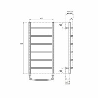 Водяной полотенцесушитель Point Афина PN04148 П6 400x800 Хром