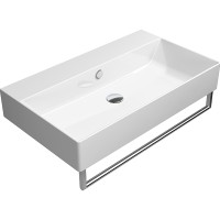 Раковина GSI Kube X 80 9422111 Белая фаянс подвесная