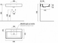 Раковина GSI Kube X 80 9422111 Белая фаянс подвесная