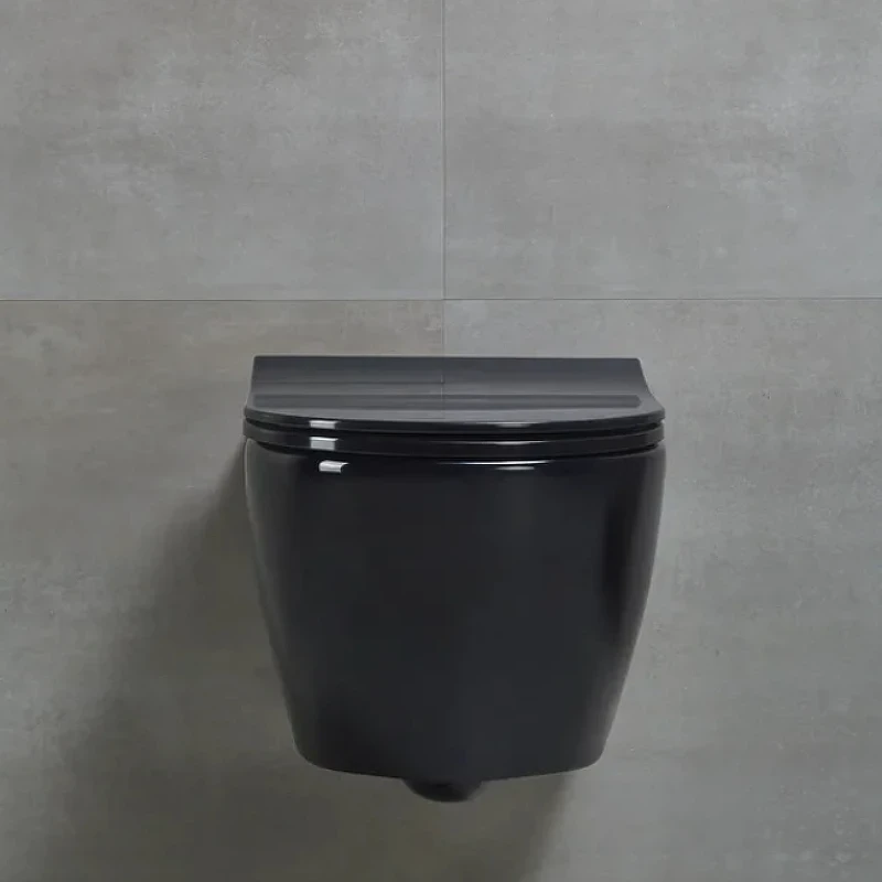 Унитаз beWash Bogen 88303206 подвесной Черный глянец с сиденьем Микролифт фарфор подвесной
