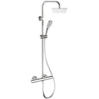 Душевая система Remer Elegance EQ32X8CPUFD25 с термостатом Хром латунь на стену