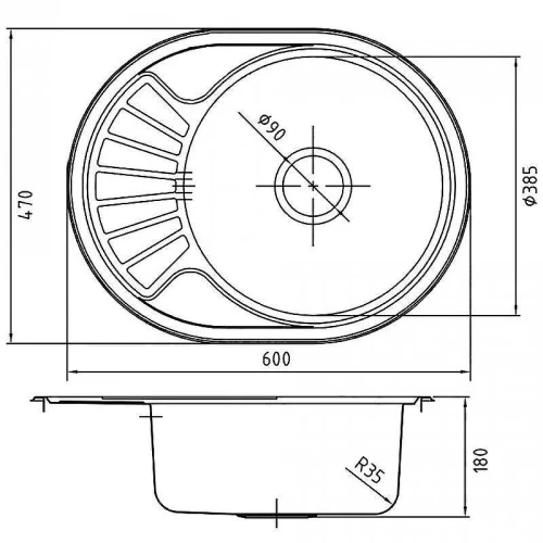 Кухонная мойка Iddis Suno S 60 SUN60PDi77 Хром