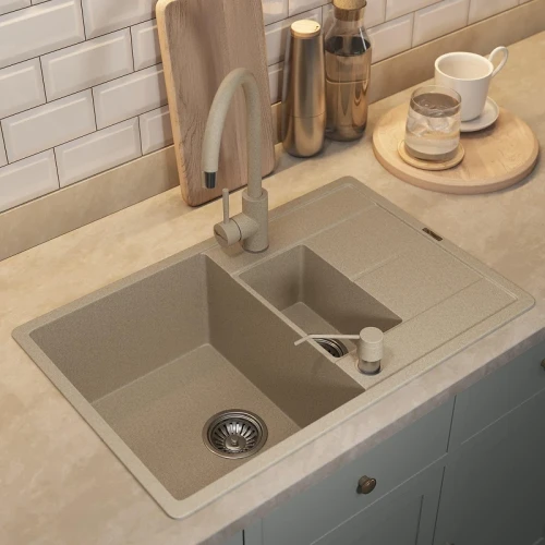 Кухонная мойка Uperwood Quartz Premium UPD-05-02 78 3910202117 цвет Бежевый матовый