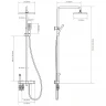 Душевая система Royce Crown RCS-112201BL Черная матовая латунь на стену
