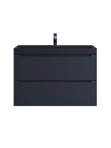 Тумба с раковиной Uperwood Tanos-Classic Quartz 80 3930421700 подвесная цвет Черный матовый