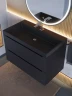Тумба с раковиной Uperwood Tanos-Classic Quartz 80 3930421700 подвесная цвет Черный матовый