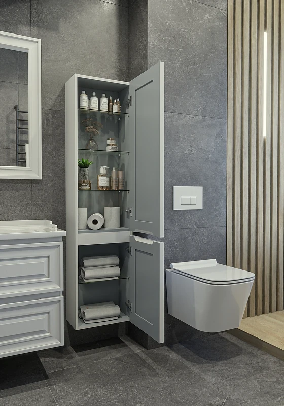 Шкаф пенал Caprigo Ponza 40 R 13550R-В231 подвесной Белый матовый МДФ / ЛДСП