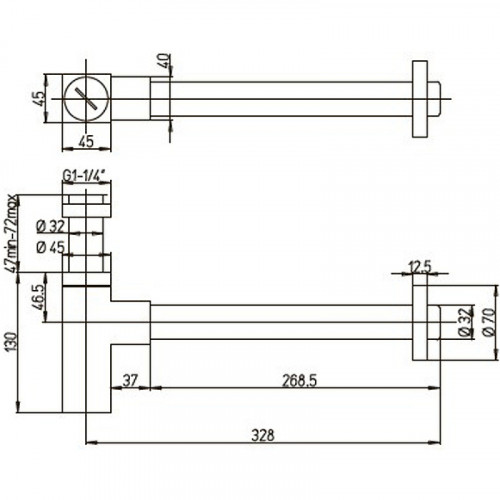 Сифон для раковины Paini Dax-R 84PZ849 Черный матовый