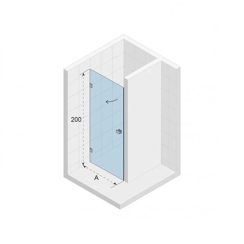 Душевая дверь Riho SZ Scandic NXT X101 78 L G00983121 профиль Черный матовый стекло прозрачное