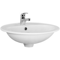 Раковина Cersanit Calla 54 S-UM-Cl/1-w Белая фарфор полувстраиваемая