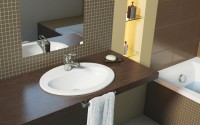 Раковина Cersanit Calla 54 S-UM-Cl/1-w Белая фарфор полувстраиваемая