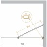 Душевая перегородка Cezares Liberta 110 LIBERTA-L-1-TB-110-C-NERO профиль Черный матовый стекло прозрачное