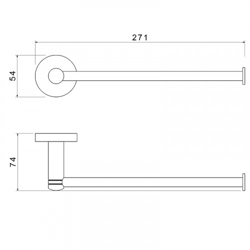 Полотенцедержатель Timo Saona 13051/18 Черное золото