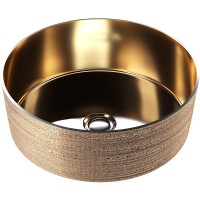 Раковина-чаша Grossman 35 GR-5010GG Золото фаянс накладная
