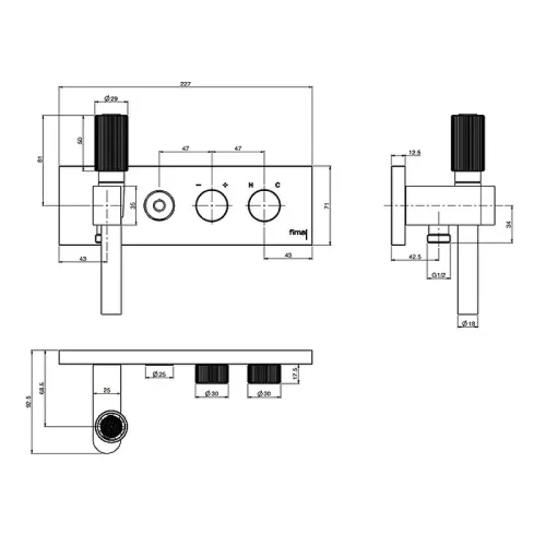 Смеситель для душа Fima Carlo Frattini Switch ON F5979X2CR цвет Хром